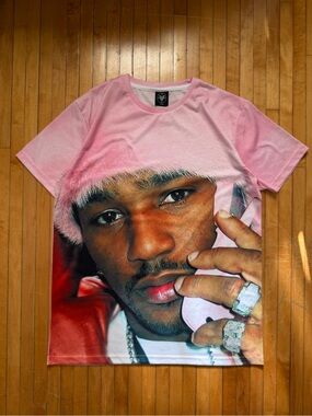Vintage Y2K Diplomats Dipset Killa Cam Pink Fur Graphic Tee Authentic Sz. XL